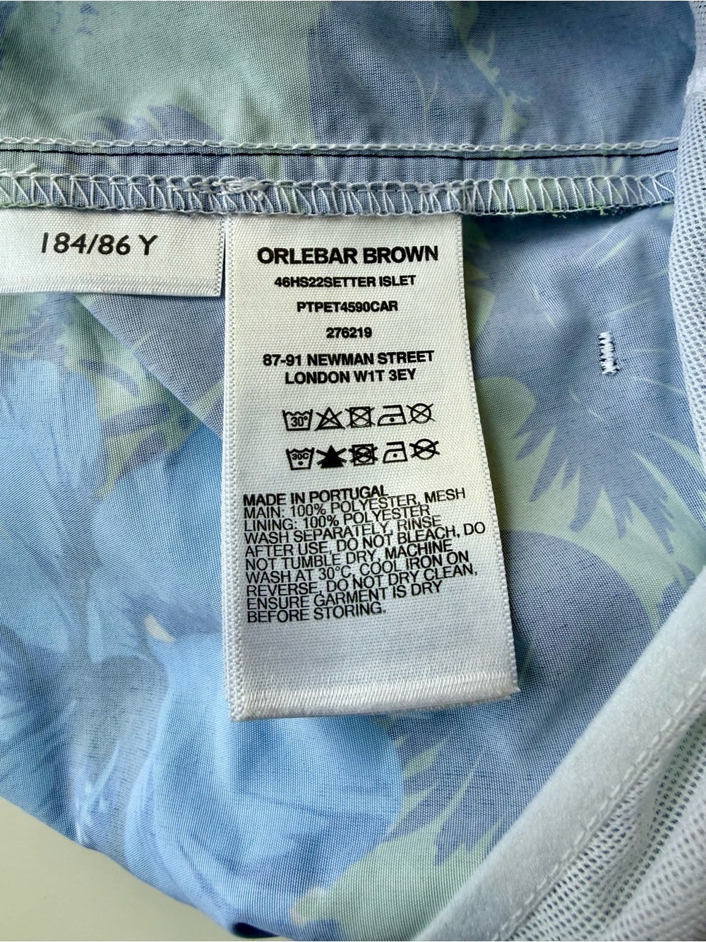 Orlebar Brown- Navy Tropical Hibiscus Print Swim Shorts- with Branded Dust Bag - Picture 7 of 9